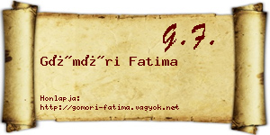 Gömöri Fatima névjegykártya